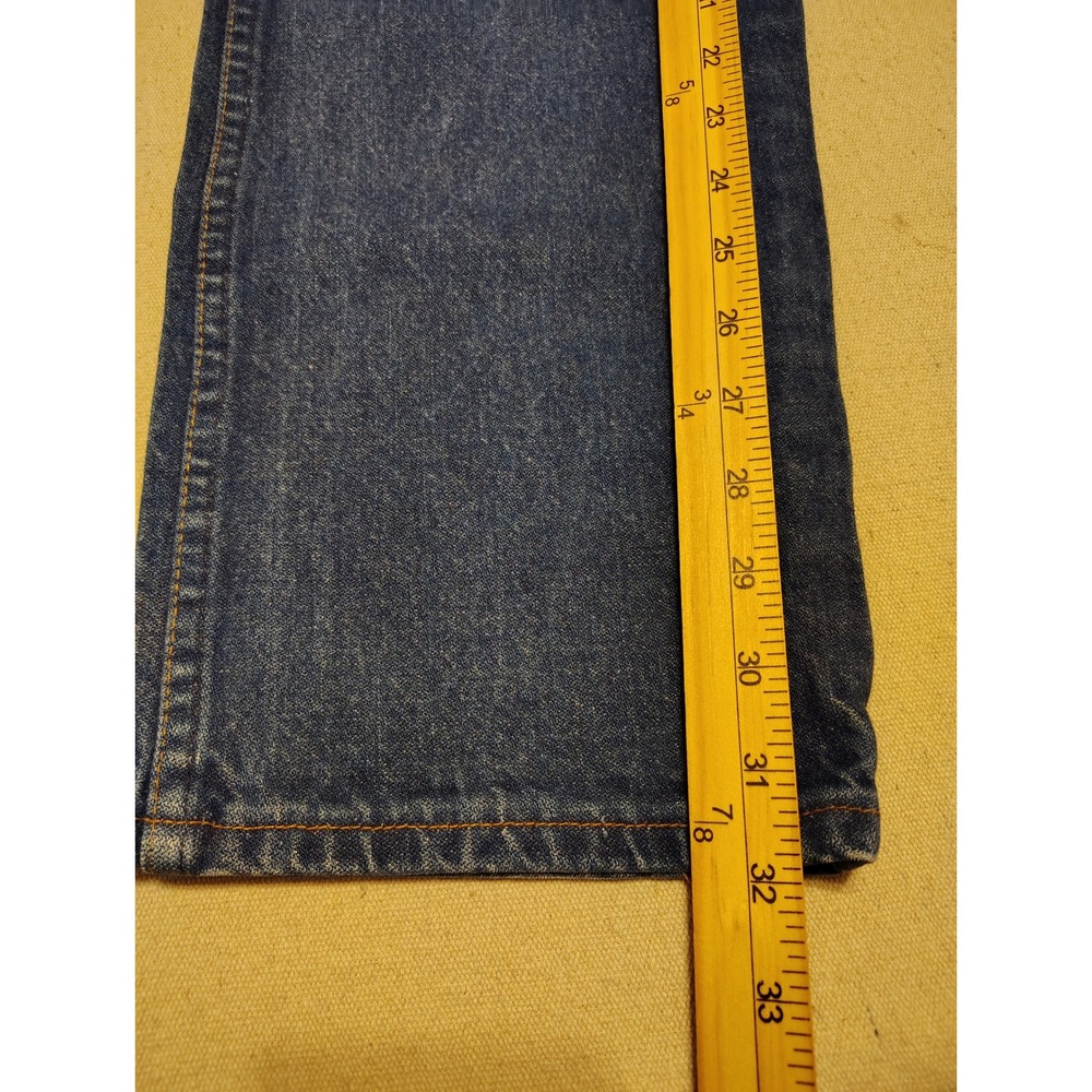 Wrangler Vintage High Waisted Straight Leg Jeans Dark Wash Made in USA 12 T - Picture 2 of 8